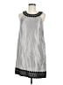 Nine West Metallic Silver Cocktail Dress Size 8 - photo 1
