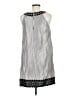 Nine West Metallic Silver Cocktail Dress Size 8 - photo 2