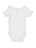 Assorted Brands 100% Cotton Solid White Short Sleeve Onesie Size 3-6 mo - photo 2