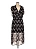 1.State 100% Polyester Paisley Black Casual Dress Size M - photo 1