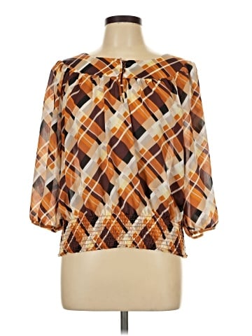 Essentials by Milano 3/4 Sleeve Blouse (view 1)