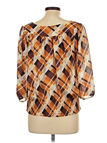 Essentials by Milano 3/4 Sleeve Blouse (view 2)