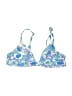 Frankies Bikinis Floral Blue Swimsuit Top Size S - photo 1
