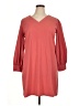 And 100% Polyester Solid Burgundy Casual Dress Size 16 - photo 1