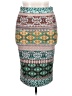 By & By Print Teal Casual Skirt Size XL - photo 1