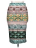 By & By Print Teal Casual Skirt Size XL - photo 2