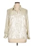 Notations 100% Polyester Metallic Silver 3/4 Sleeve Blouse Size XL - photo 1