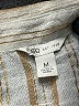 Cato Stripes Ivory 3/4 Sleeve Button-Down Shirt Size M - photo 7