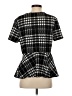 Unbranded Houndstooth Black Short Sleeve Blouse Size S (estimated) - photo 2