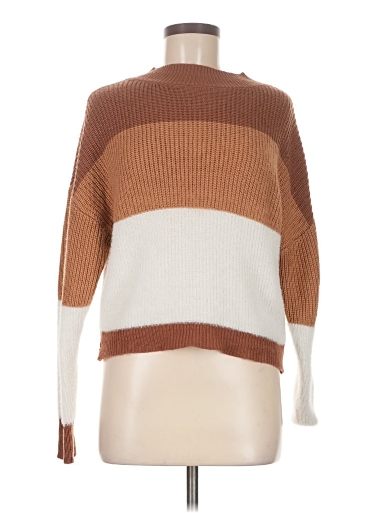 Pre-owned Shein Turtleneck Sweater In Brown