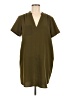 Lush Solid Green Casual Dress Size M - photo 1