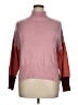 Time and Tru Color Block Pink Turtleneck Sweater Size XL - photo 1