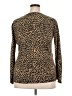 Carolyn Taylor 100% Acrylic Animal Print Brown Pullover Sweater Size 2X - photo 2