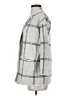 Ann Taylor LOFT 100% Cotton Plaid Gray Coat Size S - photo 5
