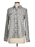 Forever 21 100% Cotton Plaid Gray Long Sleeve Button-Down Shirt Size L - photo 1