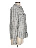 Forever 21 100% Cotton Plaid Gray Long Sleeve Button-Down Shirt Size L - photo 4