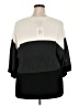 Matty M Color Block Black Poncho Size XXL - photo 2