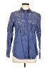 J.Crew Collection 100% Viscose Blue Long Sleeve Blouse Size 6 - photo 1