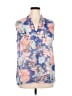 B Collection by Bobeau 100% Polyester Floral Blue Sleeveless Blouse Size 1X - photo 1