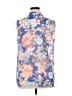 B Collection by Bobeau 100% Polyester Floral Blue Sleeveless Blouse Size 1X - photo 2