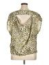 Jennifer Lopez 100% Polyester Gold Short Sleeve Top Size XL - photo 2