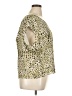Jennifer Lopez 100% Polyester Gold Short Sleeve Top Size XL - photo 4