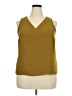 Nine West 100% Polyester Gold Sleeveless Blouse Size XXL (petite) - photo 1