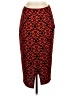 Bobeau Argyle Red Casual Skirt Size S - photo 1