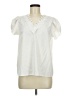 Salanta 100% Polyester Ivory Short Sleeve Blouse Size 6 - photo 1