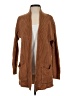 Ye Mak Sweaters 100% Acrylic Brown Cardigan Size S - photo 1