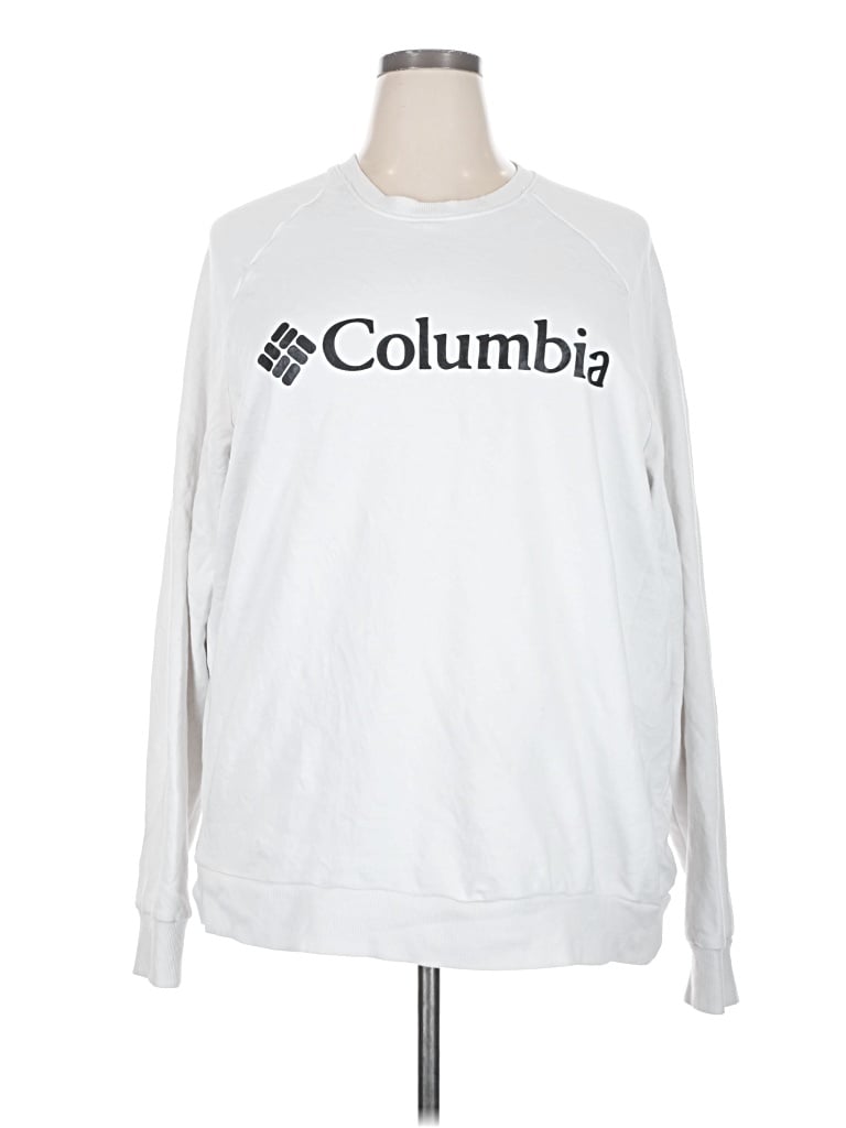 Pre-owned Columbia Sweatshirt In White