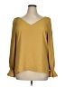 Bar III Gold Long Sleeve Blouse Size XL - photo 1