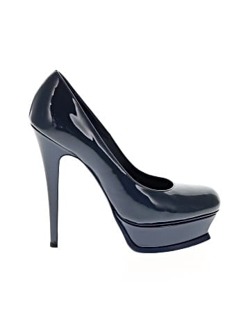 Yves Saint Laurent Rive Gauche Leather Tribute Platform Heels (view 1)