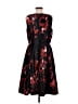 Sangria 100% Polyester Floral Black Cocktail Dress Size M (estimated) - photo 2