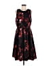 Sangria 100% Polyester Floral Black Cocktail Dress Size M (estimated) - photo 1