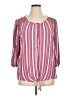 retrology 100% Rayon Stripes Pink 3/4 Sleeve Blouse Size XL - photo 1