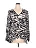 Assorted Brands 100% Polyester Animal Print Silver Long Sleeve Blouse Size XL - photo 1