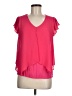 By & By 100% Polyester Pink Short Sleeve Blouse Size M - photo 1