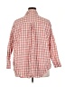 Only 100% Cotton Checkered-gingham Red 3/4 Sleeve Button-Down Shirt Size 2X - photo 2