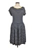 Max Studio Stripes Blue Casual Dress Size M - photo 1