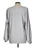 Ann Taylor Gray Long Sleeve Blouse Size L - photo 2