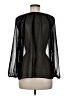 Point Sur 100% Polyester Black Long Sleeve Blouse Size M - photo 2