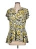 Dana Buchman Yellow Short Sleeve Blouse Size L - photo 1