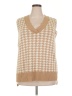 Unbranded 100% Acrylic Houndstooth Tan Sweater Vest Size L - photo 1