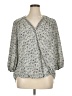 Max Studio 100% Polyester Gray 3/4 Sleeve Blouse Size 1X - photo 1