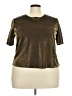 Assorted Brands Metallic Gold Short Sleeve Top Size 3X (estimated) - photo 1