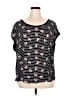 Torrid 100% Polyester Black Short Sleeve Blouse Size 1X Plus (1) - photo 1