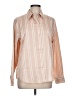 Old Navy 100% Polyester Stripes Tan Long Sleeve Blouse Size L - photo 1