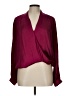 Old Navy 100% Polyester Burgundy Long Sleeve Blouse Size L - photo 1