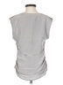 Madison Marcus 100% Silk Solid Gray Silver Blouse Size XS - photo 2